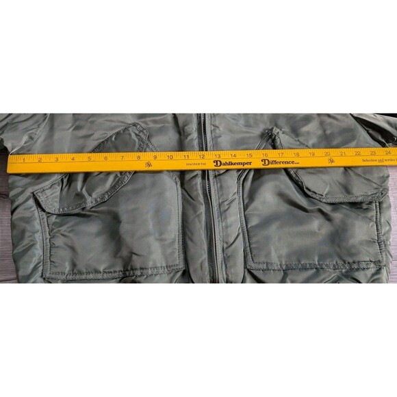 Vintage Jacket Flyer’s Cold Weather Bomber Alpha Industries Men’s Sz L Green - Picture 8 of 10